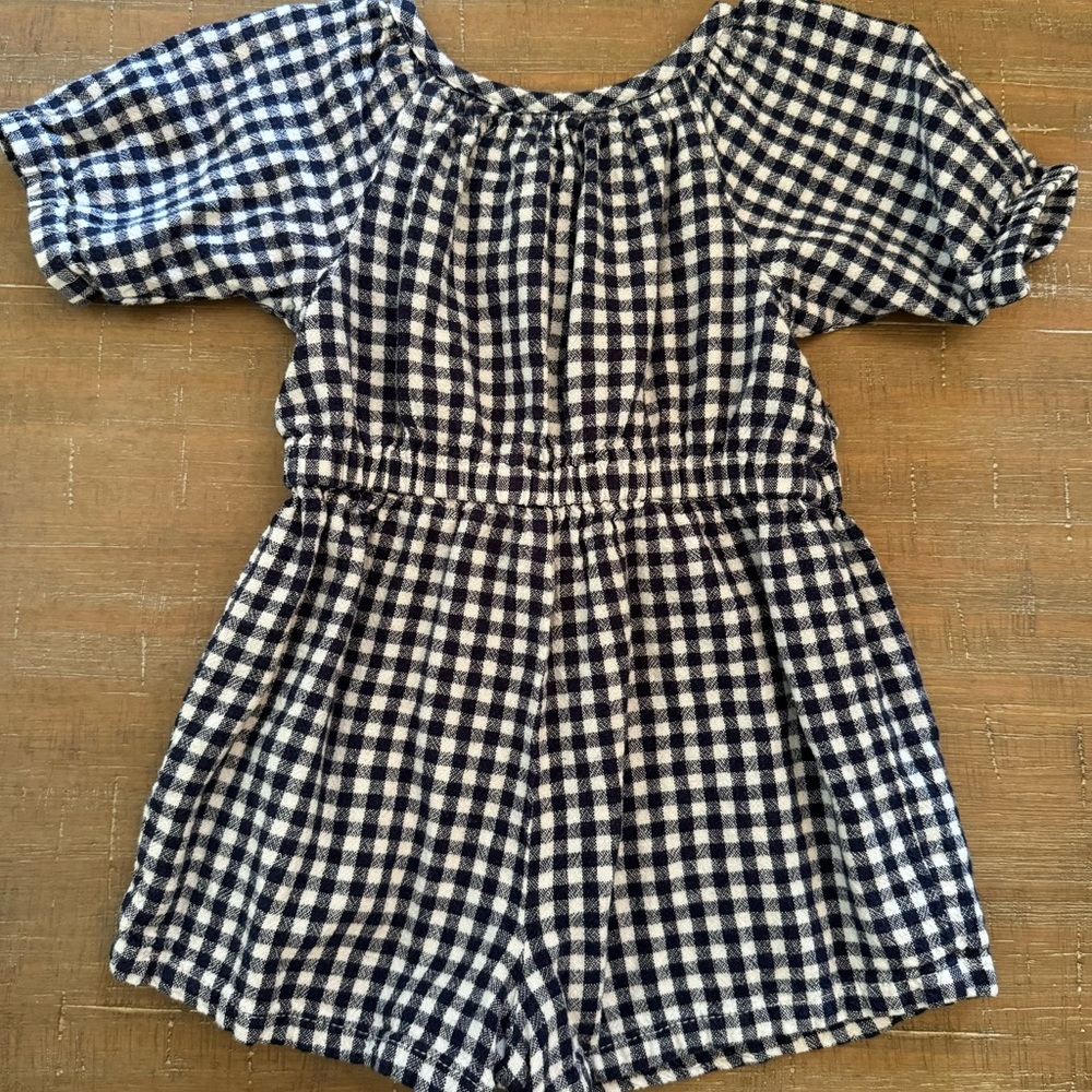 Old Navy Gingham black and white romper - Picture 2 of 4